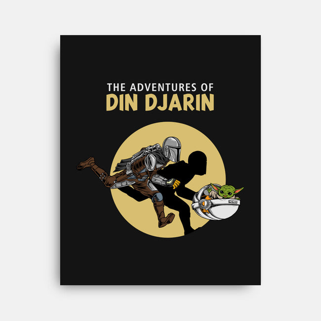 The Adventures Of Din Djarin-none stretched canvas-joerawks