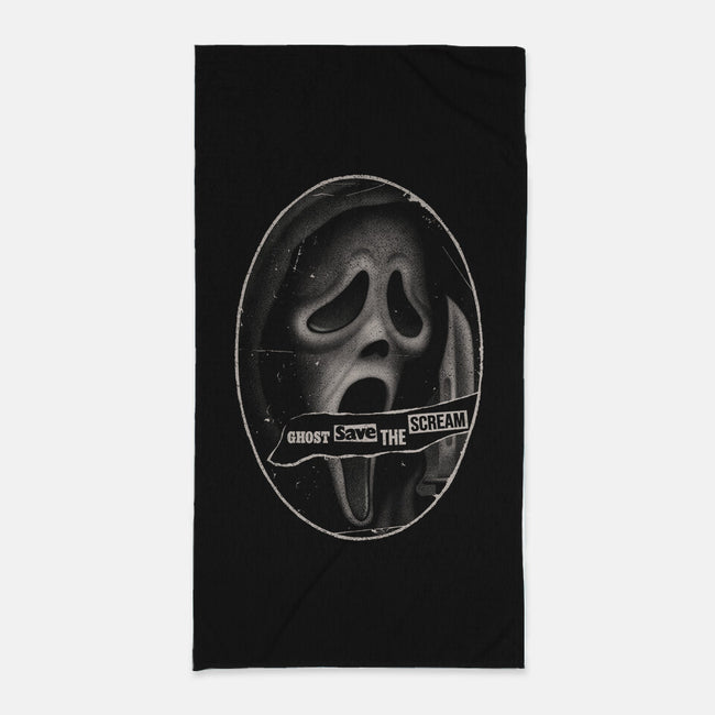 Ghost Save The Scream-none beach towel-Getsousa!