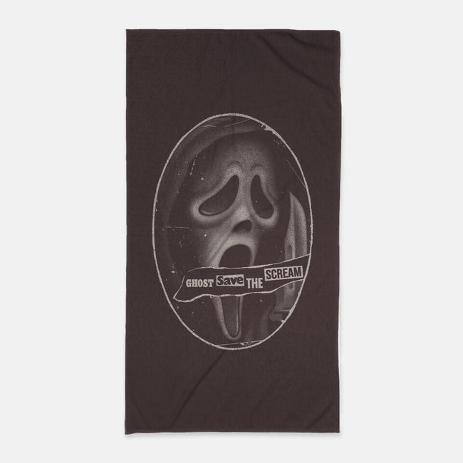 Ghost Save The Scream-none beach towel-Getsousa!