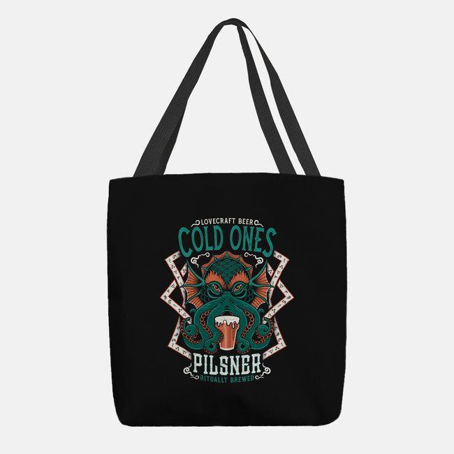 Cold Ones LoveCraft Beer-none basic tote bag-Nemons