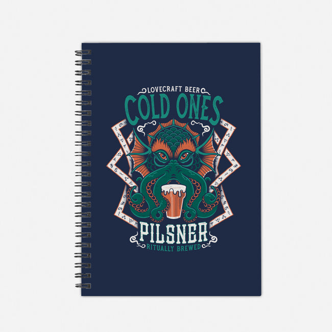 Cold Ones LoveCraft Beer-none dot grid notebook-Nemons