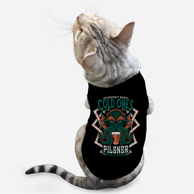 Cold Ones LoveCraft Beer-cat basic pet tank-Nemons