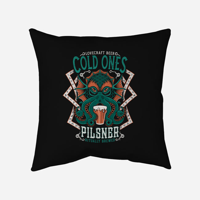 Cold Ones LoveCraft Beer-none removable cover w insert throw pillow-Nemons