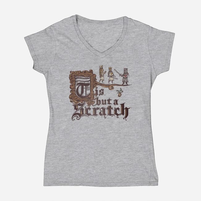 A Scratch-womens v-neck tee-kg07