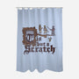 A Scratch-none polyester shower curtain-kg07
