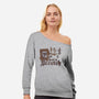 A Scratch-womens off shoulder sweatshirt-kg07