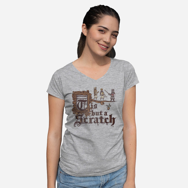 A Scratch-womens v-neck tee-kg07