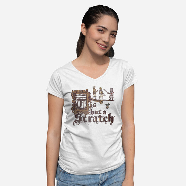 A Scratch-womens v-neck tee-kg07