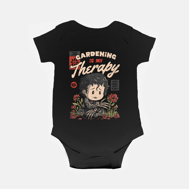 Gardening Is My Therapy-baby basic onesie-eduely