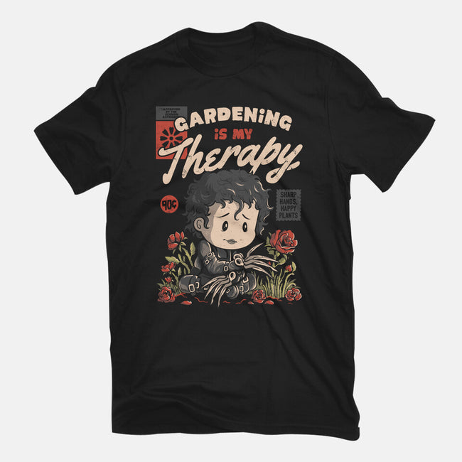 Gardening Is My Therapy-womens basic tee-eduely