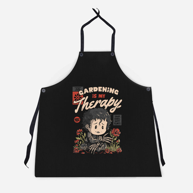 Gardening Is My Therapy-unisex kitchen apron-eduely