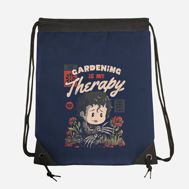 Gardening Is My Therapy-none drawstring bag-eduely