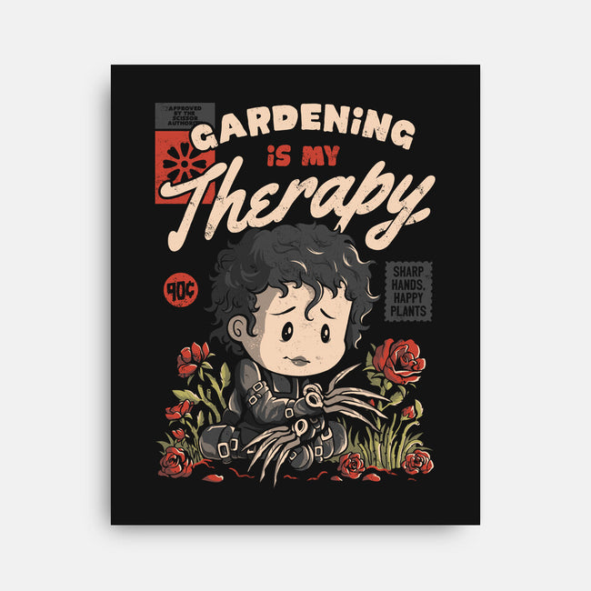 Gardening Is My Therapy-none stretched canvas-eduely