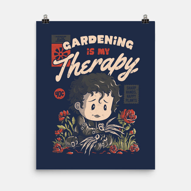 Gardening Is My Therapy-none matte poster-eduely