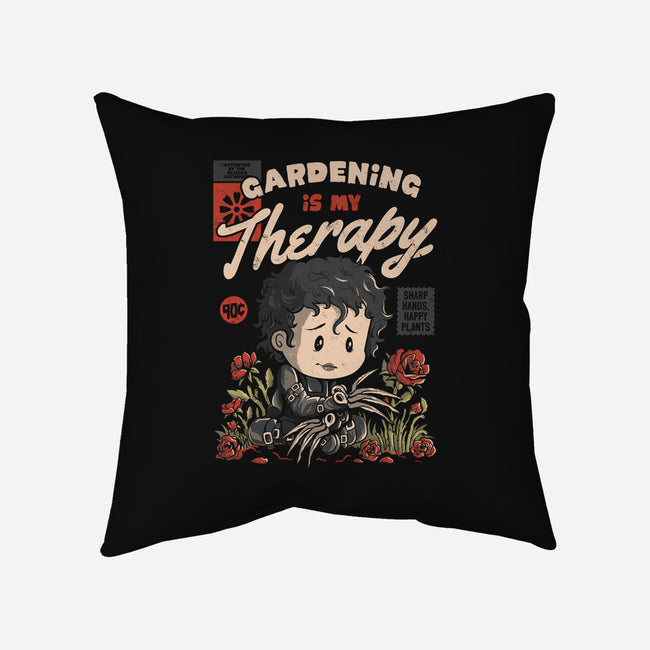 Gardening Is My Therapy-none removable cover w insert throw pillow-eduely