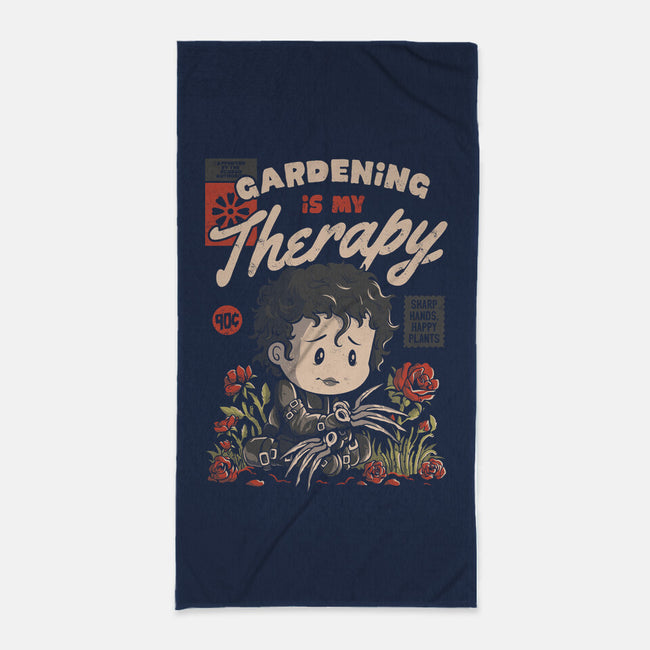 Gardening Is My Therapy-none beach towel-eduely