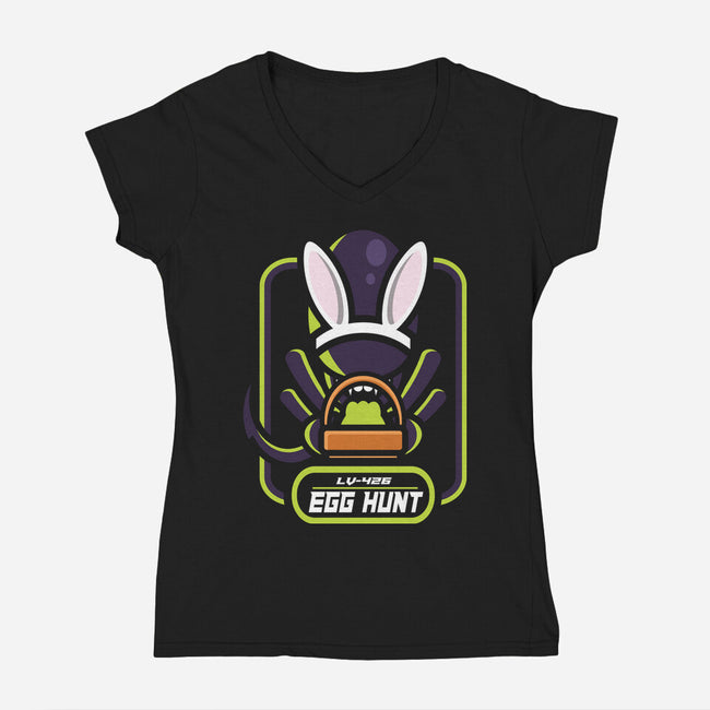 Egg Hunt-womens v-neck tee-jrberger
