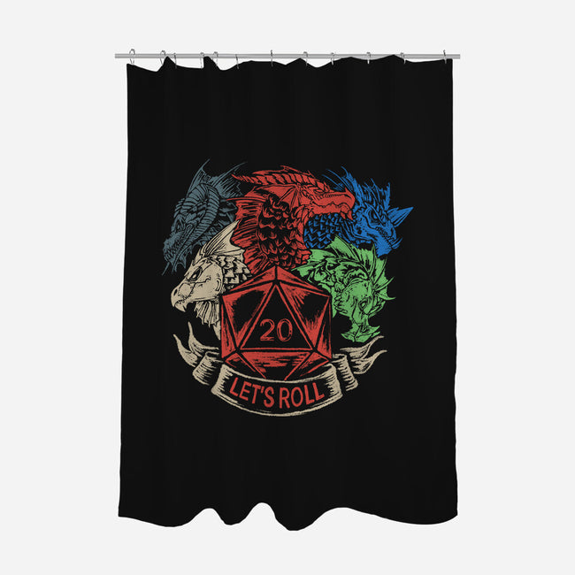 Let's Roll Tiamat-none polyester shower curtain-marsdkart