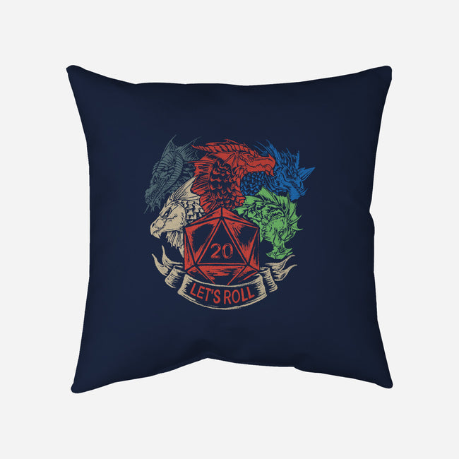 Let's Roll Tiamat-none removable cover w insert throw pillow-marsdkart