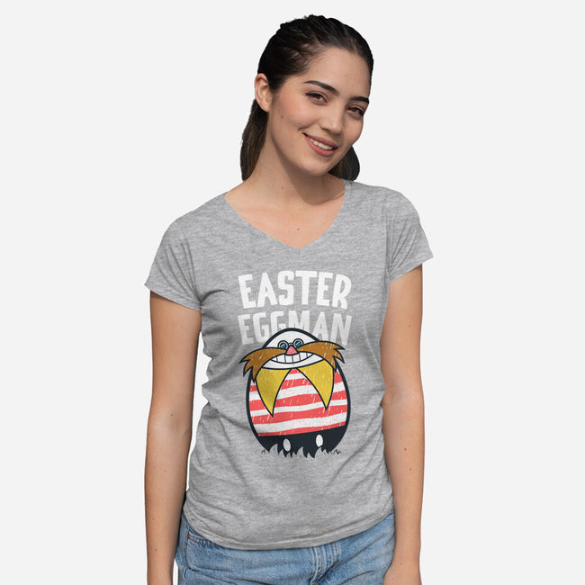 Easter Eggman-womens v-neck tee-krisren28