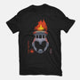 Fire-Man-womens basic tee-RamenBoy