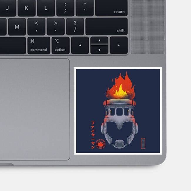 Fire-Man-none glossy sticker-RamenBoy
