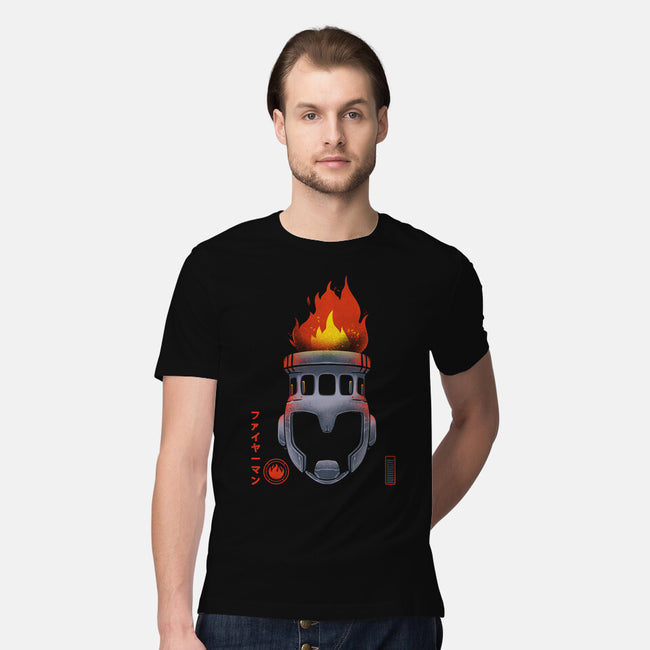 Fire-Man-mens premium tee-RamenBoy