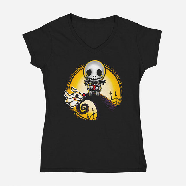 Jack Skellinglove-womens v-neck tee-demonigote