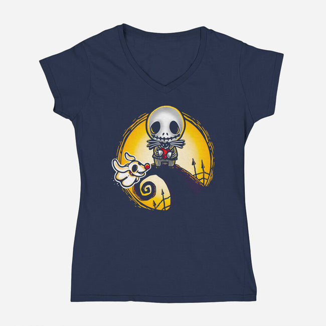 Jack Skellinglove-womens v-neck tee-demonigote