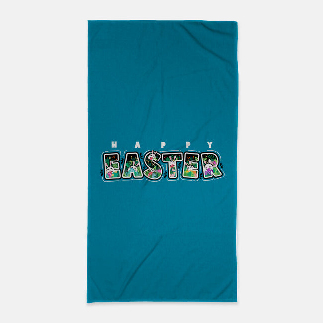 Happy Easter-none beach towel-bloomgrace28