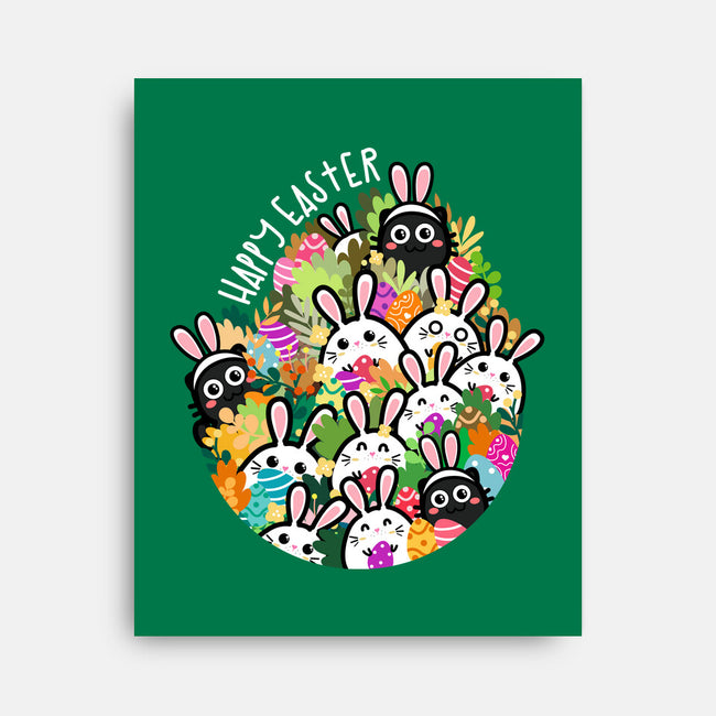 Easter Bunnies-none stretched canvas-bloomgrace28