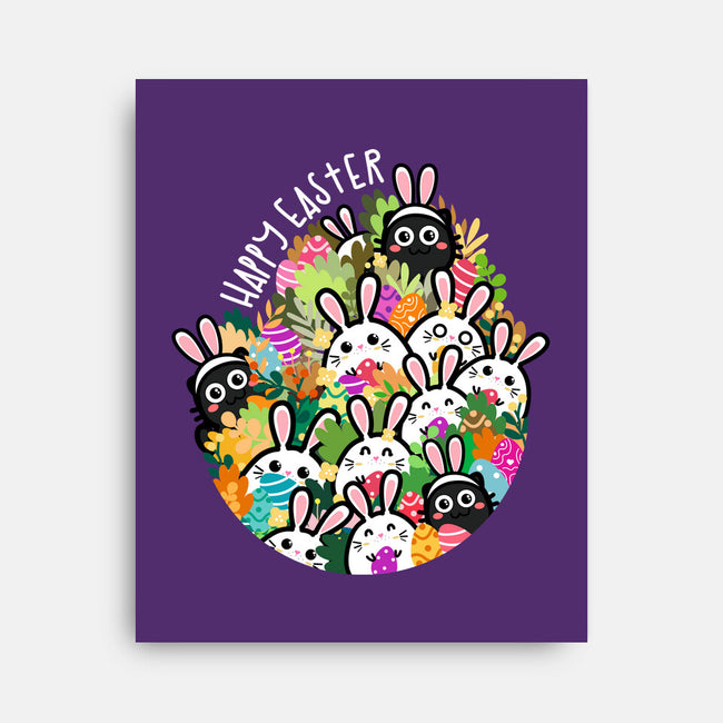 Easter Bunnies-none stretched canvas-bloomgrace28