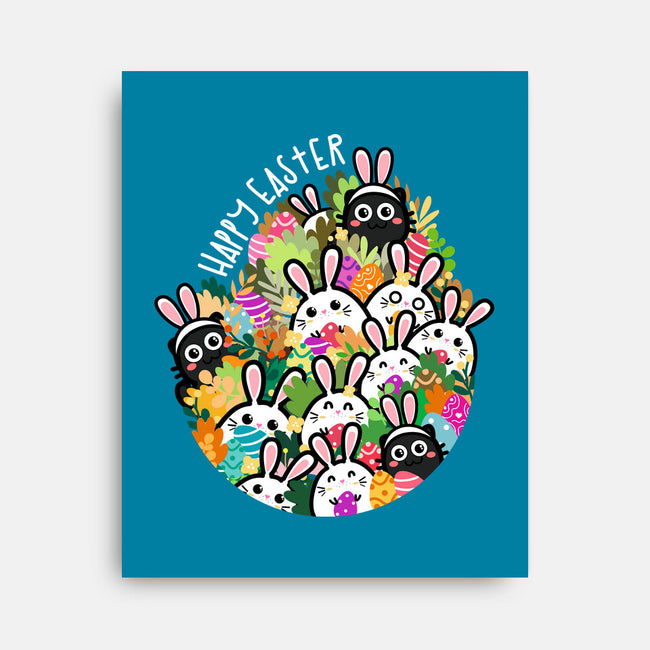 Easter Bunnies-none stretched canvas-bloomgrace28