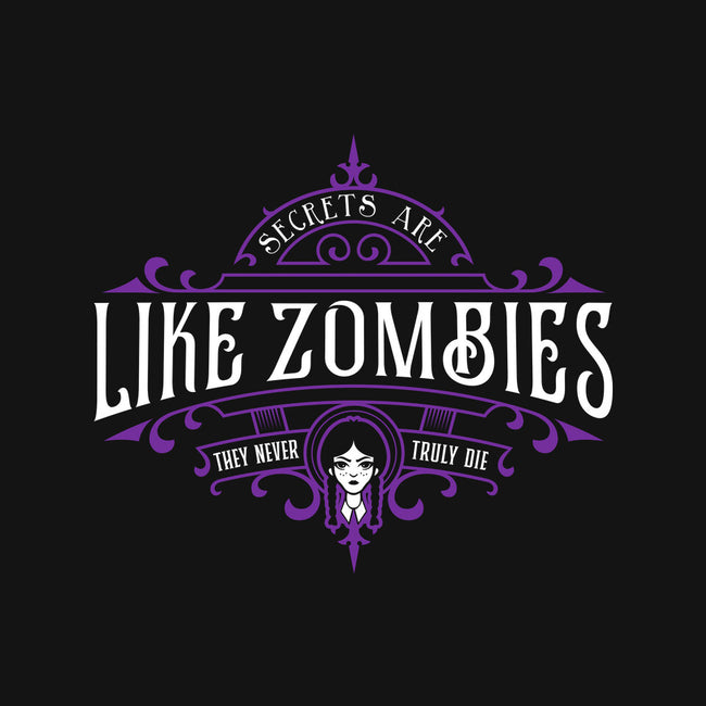 Secrets Are Like Zombies-none basic tote bag-demonigote