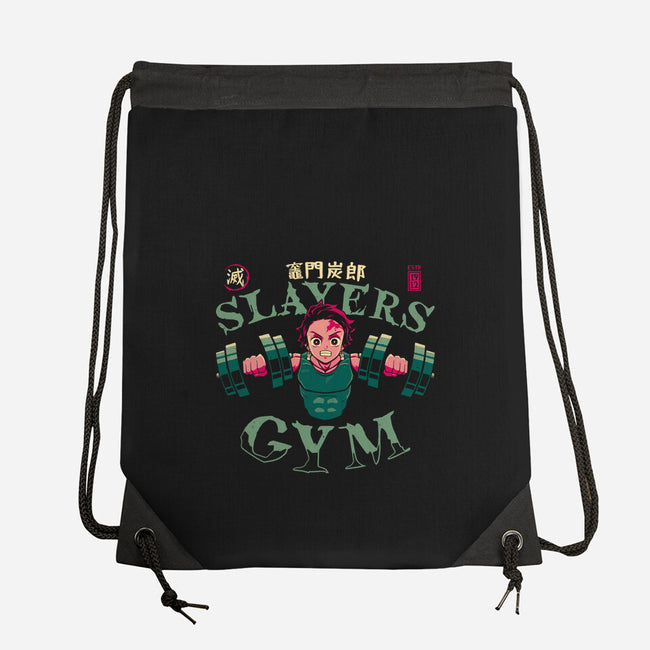 Tanjiro Slayers Gym-none drawstring bag-teesgeex