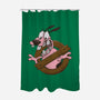 Dogbusters-none polyester shower curtain-Claudia