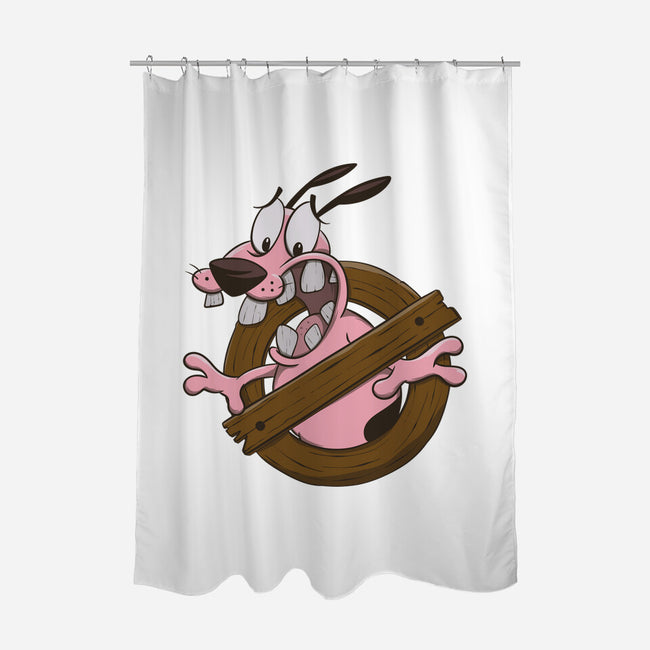 Dogbusters-none polyester shower curtain-Claudia