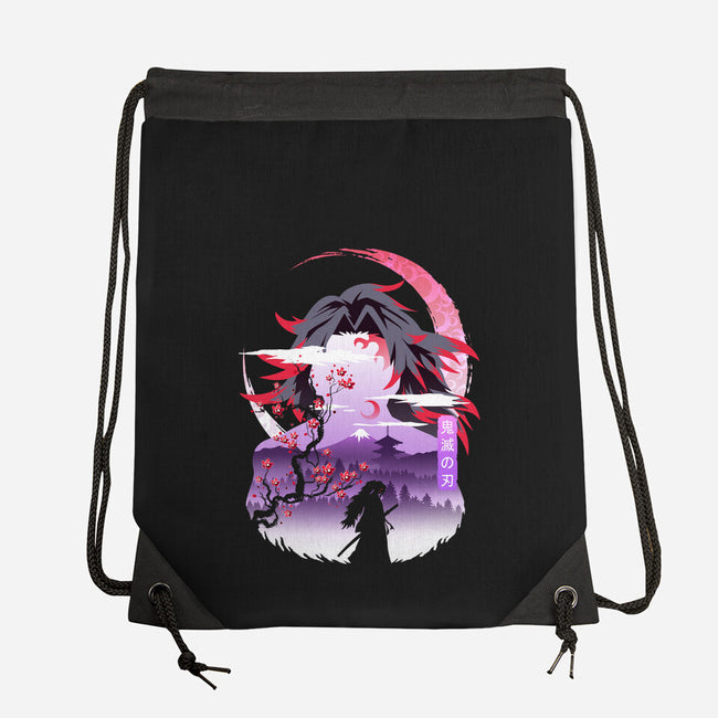 Red Moon Breathing-none drawstring bag-marsdkart