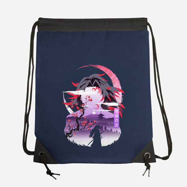 Red Moon Breathing-none drawstring bag-marsdkart