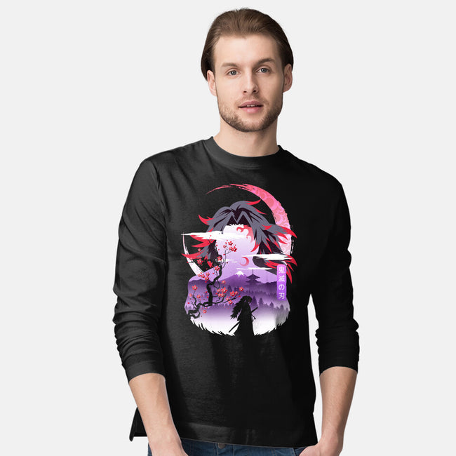 Red Moon Breathing-mens long sleeved tee-marsdkart
