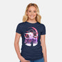 Red Moon Breathing-womens fitted tee-marsdkart