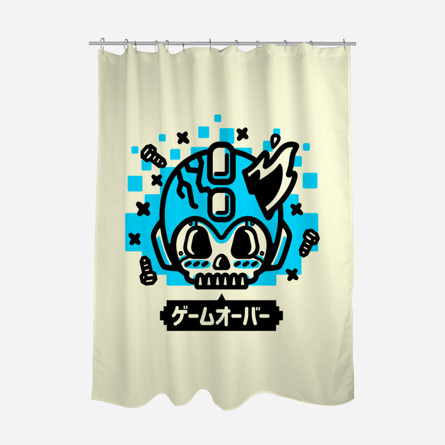 Game Over Rokkuman-none polyester shower curtain-demonigote
