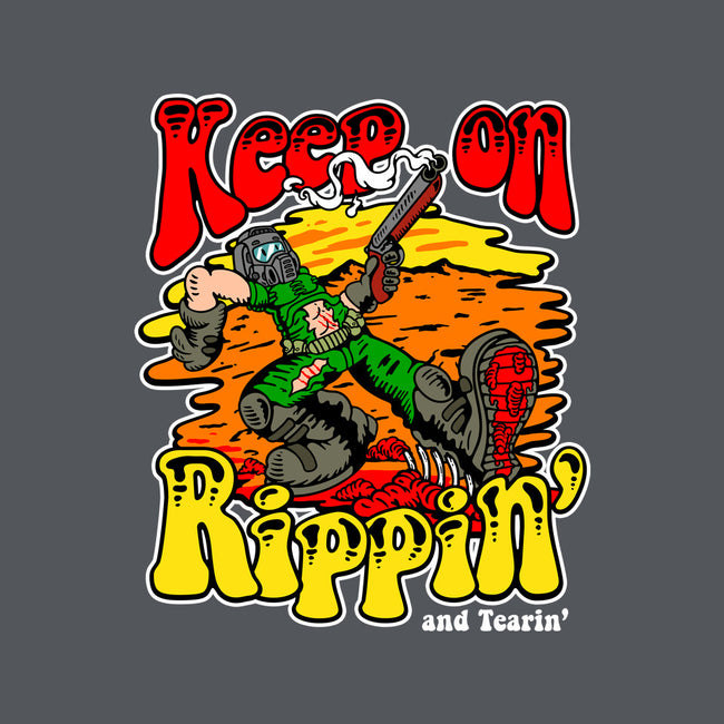 Keep On Rippin-none polyester shower curtain-demonigote