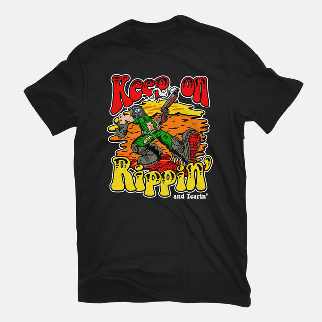 Keep On Rippin-womens fitted tee-demonigote
