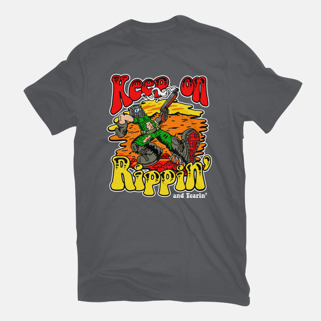 Keep On Rippin-mens basic tee-demonigote