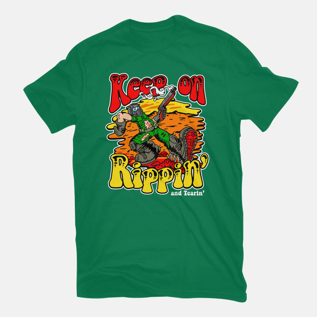Keep On Rippin-womens fitted tee-demonigote