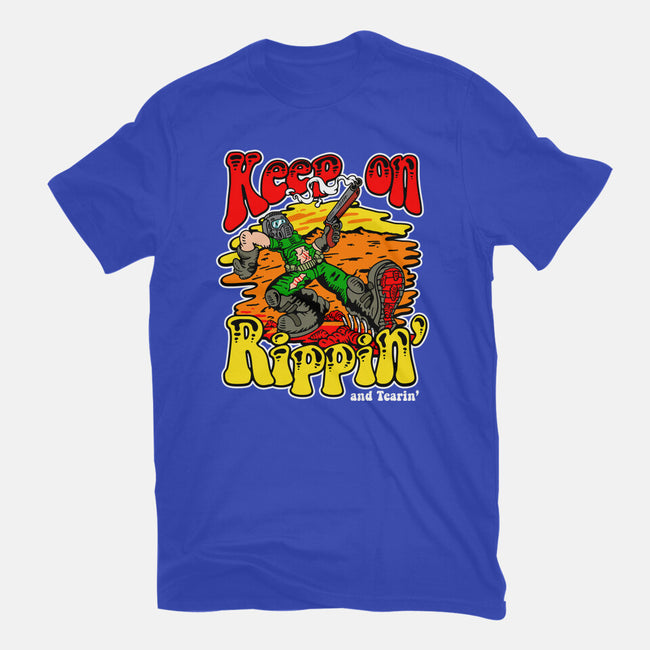 Keep On Rippin-mens basic tee-demonigote