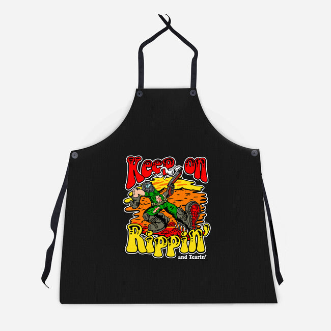 Keep On Rippin-unisex kitchen apron-demonigote