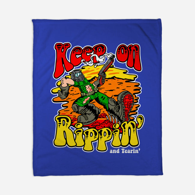 Keep On Rippin-none fleece blanket-demonigote