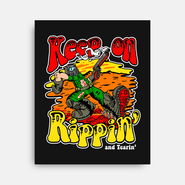 Keep On Rippin-none stretched canvas-demonigote